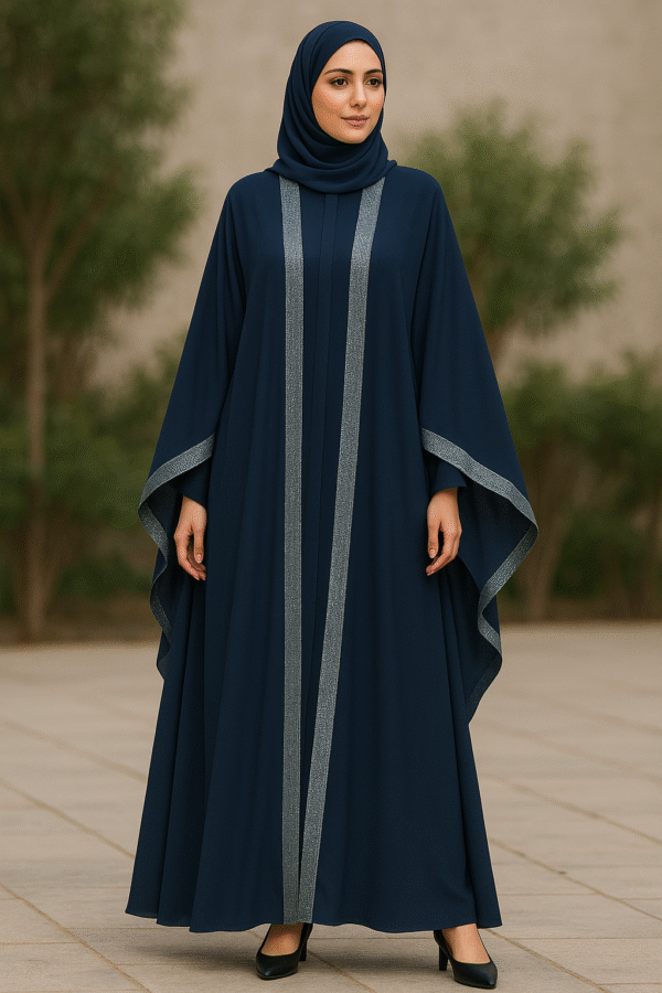 Haleema Abaya 2pc - Navy Blue