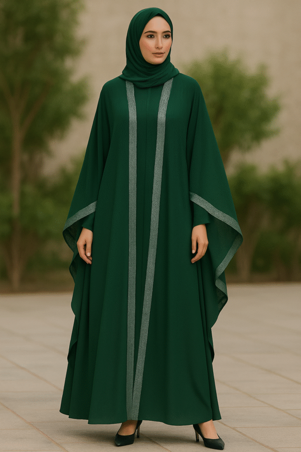 Haleema Abaya 2pc - Dark Green