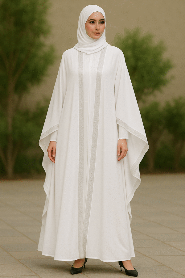Haleema Abaya 2pc - White