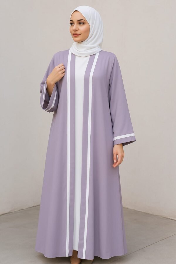 Uper inner Abaya 2pc - Light Purple