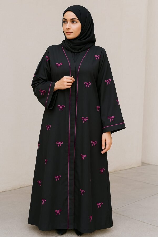 Bow Abaya - Pink