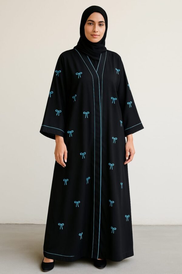 Bow Abaya - Blue